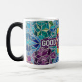 Good Vibes Only modern mosaic pattern ceramic mug Magische Mok (Links)