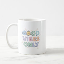 Good Vibes Only Mok – Schattige pastel zonneschijn