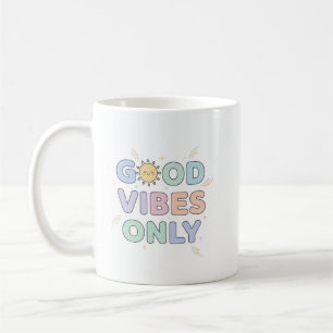 Good Vibes Only Mok – Schattige pastel zonneschijn