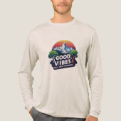 Good Vibes Only | Nature-Inspired Long Sleeve Tee Tri-Blend Shirt (Voorkant volledig)