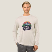 Good Vibes Only | Nature-Inspired Long Sleeve Tee Tri-Blend Shirt (Voorkant)