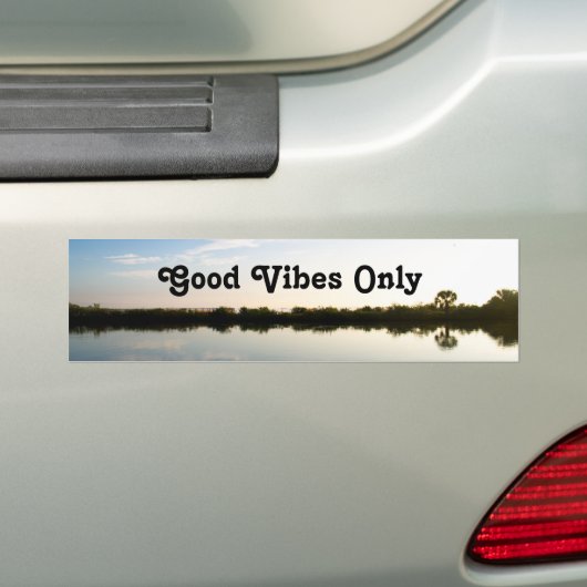 Good Vibes Only Natuur Custom Bumpersticker (Op auto)