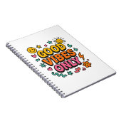 Good Vibes Only Notitieboek – Funky Retro (Rechterzijde)
