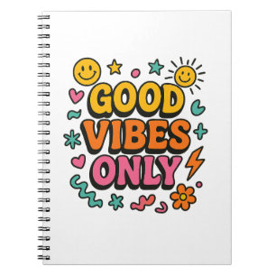 Good Vibes Only Notitieboek – Funky Retro
