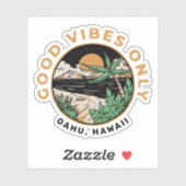Good Vibes Only Oahu Hawaii Sticker (Vel)