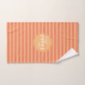 Good Vibes only Oranje Stripe Typografie Handdoek (Handdoek)
