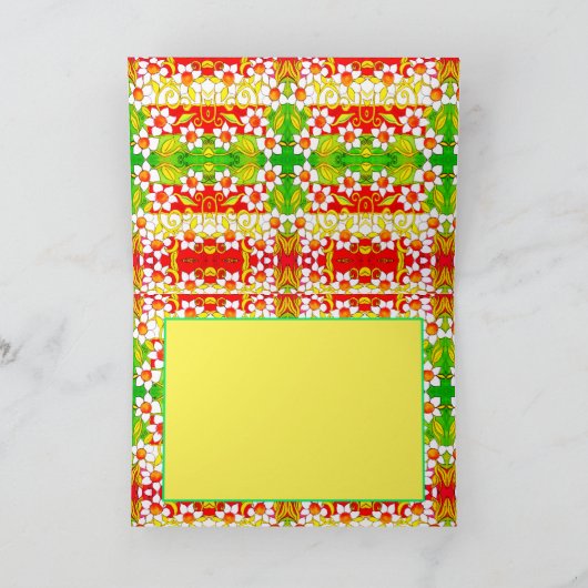 Good Vibes Only Peace Sign en Daisies Hippie Kaart (Binnen)