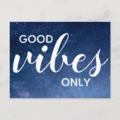 Good Vibes Only Positivity Affirmatie Sterren Briefkaart (Voorkant)