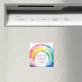 Good Vibes Only Rainbow Waterverf Magnet (Insitu (Vaatwasser))