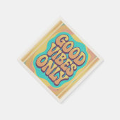 Good vibes only retro groovy style servet (Hoek)