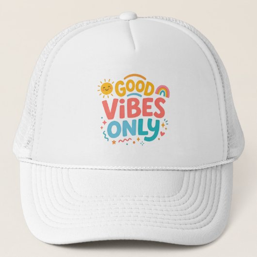 Good vibes only Retro Trucker Hat  Pet (Voorkant)
