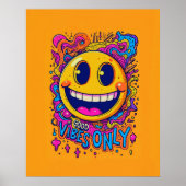 Good Vibes Only Retro Wall Art Poster (Voorkant)