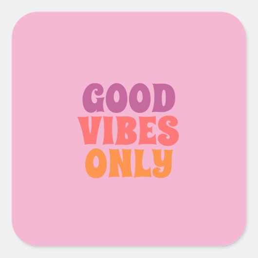 Good vibes only stickers (Voorkant)