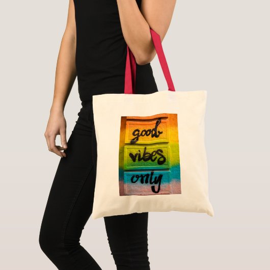 Good Vibes Only Street Art Tote Bag (Voorkant (product))