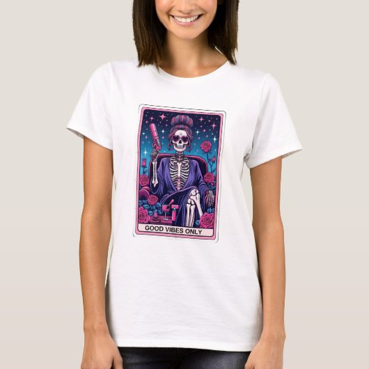 Good Vibes Only Tarot Kaart T-shirt (Voorkant)