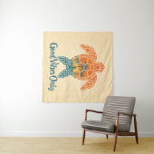 Good Vibes Only Tropical Sunset Zee Schildpad Ontw Wandkleed (In Situ (horizontaal))