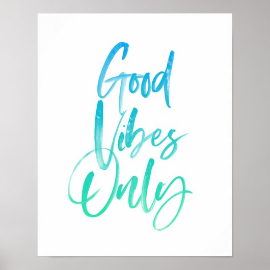 Good Vibes Only typografie art print (Voorkant)
