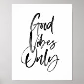 Good Vibes Only typografie art print (Voorkant)