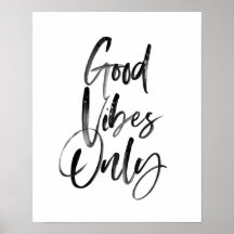 Good Vibes Only typografie art print