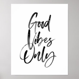 Good Vibes Only typografie art print