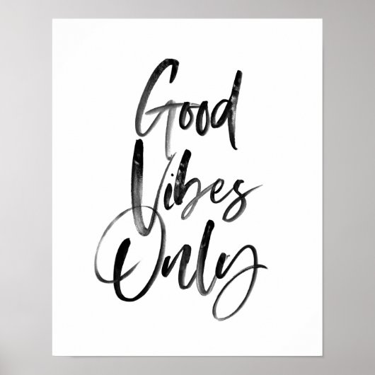 Good Vibes Only typografie art print (Voorkant)