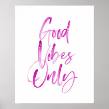 Good Vibes Only typografie art print