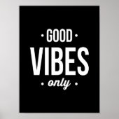 Good Vibes Only typografie poster kunst print (Voorkant)