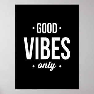 Good Vibes Only typografie poster kunst print