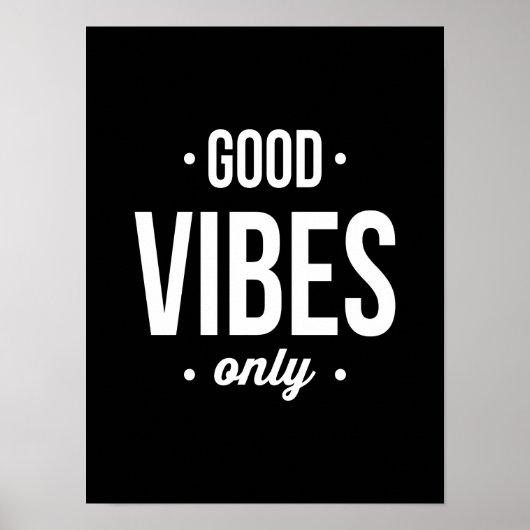 Good Vibes Only typografie poster kunst print (Voorkant)