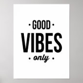 Good Vibes Only typografie poster kunst print (Voorkant)