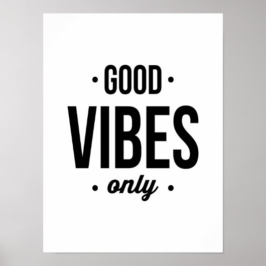 Good Vibes Only typografie poster kunst print (Voorkant)