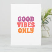 Good Vibes Only Typography Wall Art Menu (Staand voorkant)