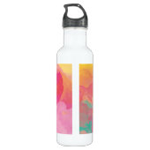 Good Vibes Only Typography Waterverf Abstract Waterfles (Achterkant)