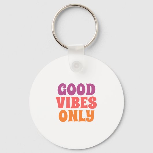 Good Vibes Only voor budget canvas tas Sleutelhanger (Voorkant)