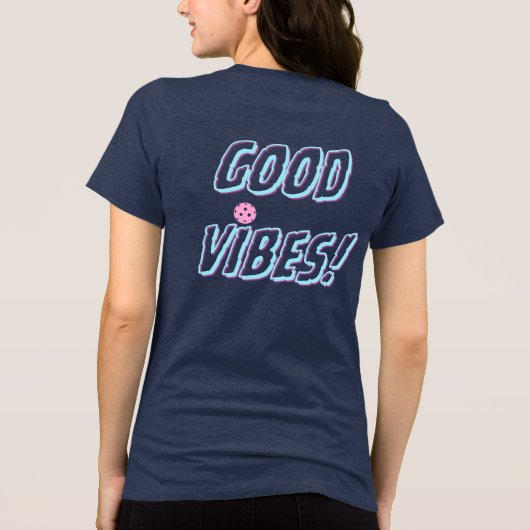 Good vibes peace Tri-Blend shirt (Achterkant)