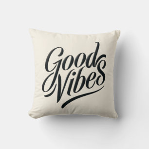 Good Vibes Pillow - Moderne kalligrafie stijl Kussen