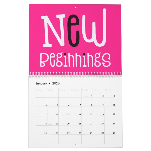 Good Vibes Positive Quotes Pink Black 2022 Kalender (Jan 2026)