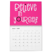 Good Vibes Positive Quotes Pink Black 2022 Kalender (Mar 2027)