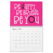 Good Vibes Positive Quotes Pink Black 2022 Kalender (Feb 2027)
