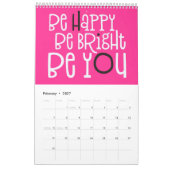 Good Vibes Positive Quotes Pink Rainbow 2022 Kalender (Feb 2027)