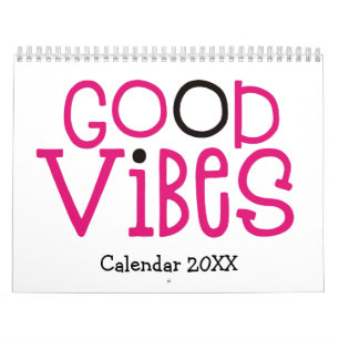 Good Vibes Positivity citeert Roze White 2022 Kalender