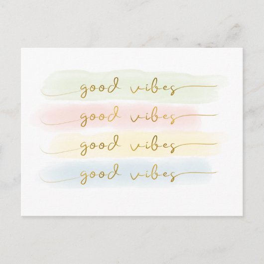 *good vibes* Postkarte Motivation Gute Laune Briefkaart (Voorkant)