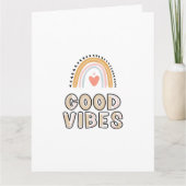 Good Vibes Rainbow Boho Lettering Kaart (Voorkant)