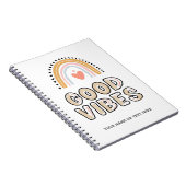 Good Vibes Rainbow Boho Lettering Notitieboek (Rechterzijde)