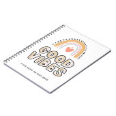 Good Vibes Rainbow Boho Lettering Notitieboek (Linkerzijde)