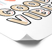 Good Vibes Rainbow Boho Lettering Poster (Hoek)