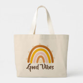 Good Vibes - Rainbow Good Vibes Grote Tote Bag (Achterkant)