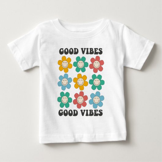 Good Vibes Retro Colorful Daisy Flowers (Voorkant)