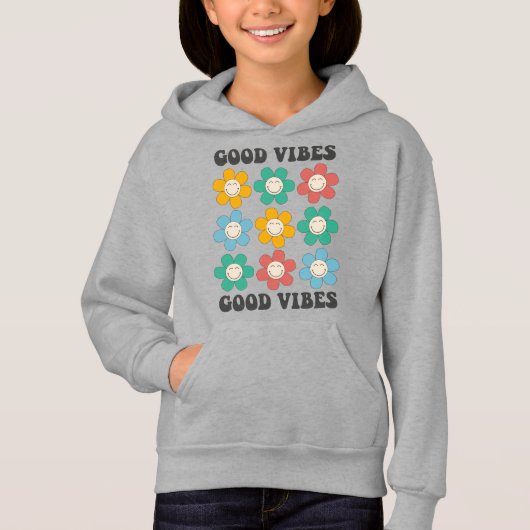 Good Vibes Retro Colorful Daisy Flowers (Voorkant)
