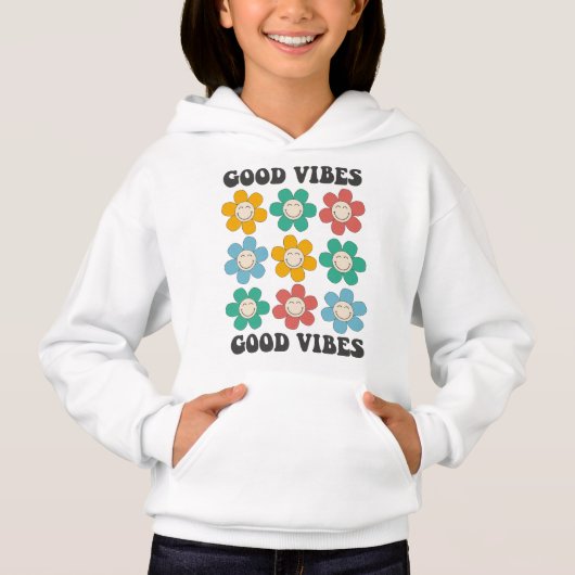 Good Vibes Retro Colorful Daisy Flowers (Voorkant)
